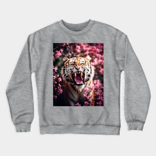 Floral Tiger roar 3 Crewneck Sweatshirt